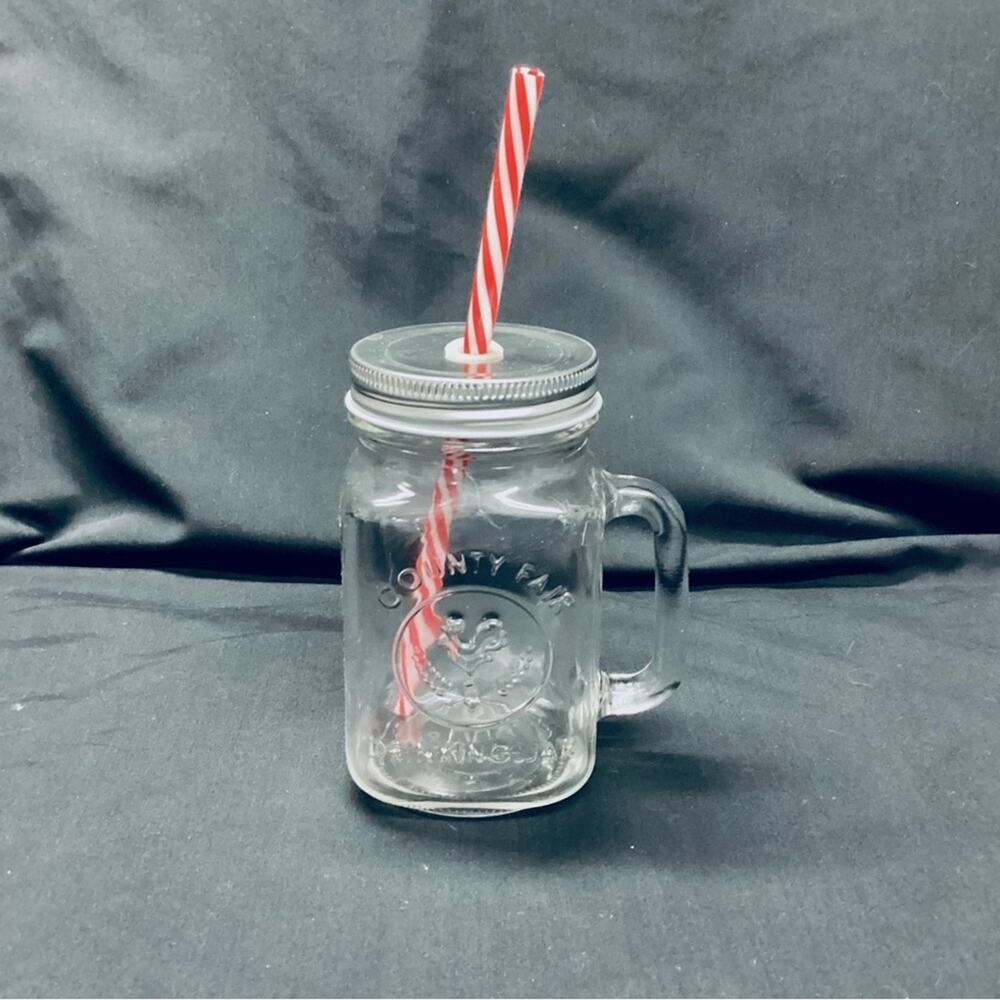 County Fair Glass Drinking Jar